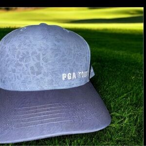 NWT PGA Tour Pro Series Blue Golf Strapback Adult Hat Cap - Adjustable OSFM -